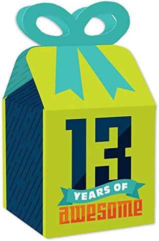 Голема Точка На Среќа Момче 13 - Ти Роденден-Квадратни Кутии За Подароци За Подароци - Официјални Кутии За Лак За Роденден