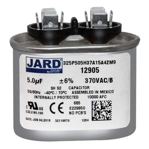 5 uf x 370 VAC овален кондензатор од Jard 12905