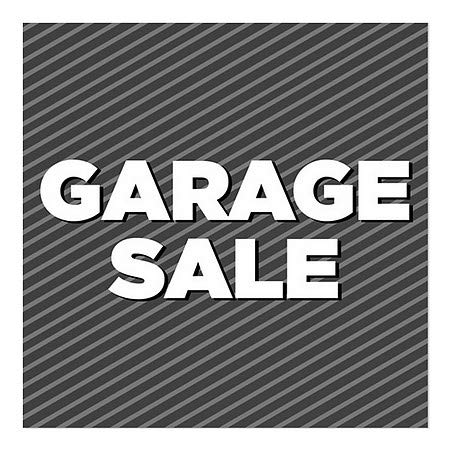 CGSignLab | „Продажба на гаража -Стрип Греј“ прозорецот за прицврстување | 16 x16