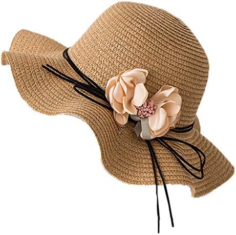 Летно преклопување цвет дами широко сонце од слама патување со плажа капа што може да се изработи капачиња за бејзбол капачиња суво вклопување