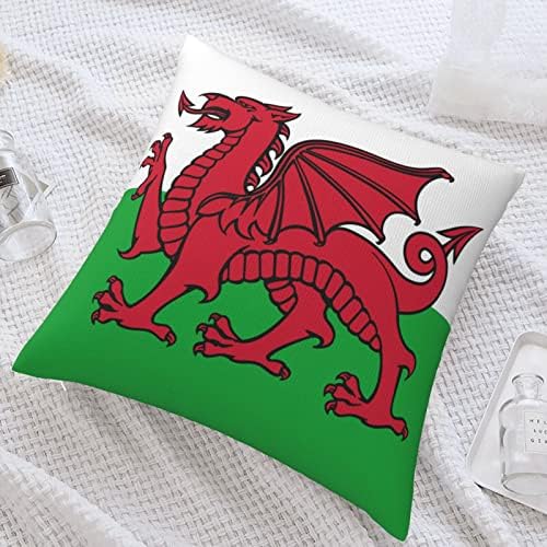 Кадекс знамето на Велс перница вметнува 18x18 инчи фрлање перници вметнете плоштад фрлање перница за перници