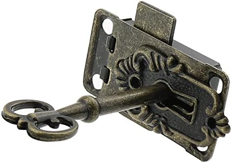 Ретро Заклучување DGZZI 2 Поставува Дрвени Брави За Куќишта Со Клучеви Бронзена Брава За Накит Од Типот Квадрат За Шкаф Кутија За Накит