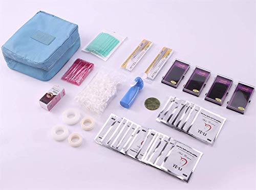 Комплет за екстензии и алатки за трепки - Професионални алатки за шминка поставени за трепки за калемење 13 видови додатоци за