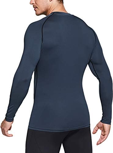 Тактички маички за компресија со долги ракави на TSLA, ладно суво атлетско вежбање кошула, активни маици со основен слој