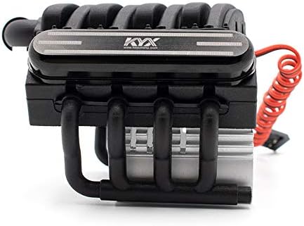 Кикс Расинг легура V8 мотор Мотор за греење и вентилатор за ладење за RC Crawler Car Axial SCX10 II 90046 Wraith D90 Traxxas Trx4 540/550 Моторни