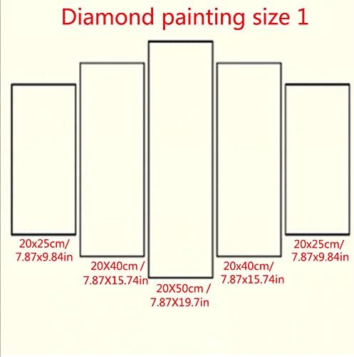 5 пакувања 5D комплети за сликање со дијаманти за возрасни почетници целосна вежба DIY дијамантска уметност Rhinestone Cross Stitch Paint со