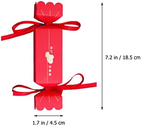 Валиклуд Црвени Кутии За Подароци 50 парчиња Свадбена Забава Кутии За Подароци Во Форма На Бонбони Елегантни Кутии За Подароци