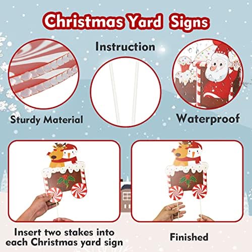 Божиќен воз двор знаци со LED светла и Божиќни украси за надувување на отворено за двор