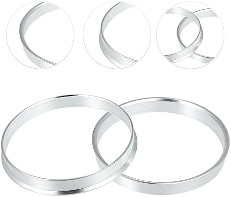 Acropix 73.1mm до 70,6 mm универзален центар за центрични прстени сребрени тон - пакет од 4