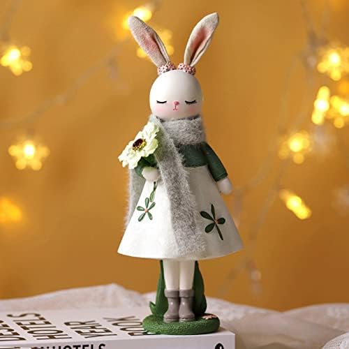 Гроздобер Божиќни топки цртани филмови симпатична зајаче домашна маса смола украси креативни роденденски подарок девојче подарок