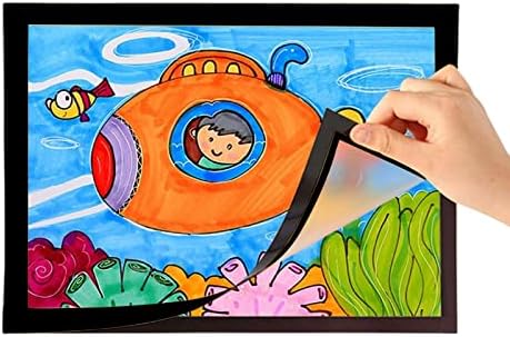 Hulzogul Kids Art Frames Front Open, Променлива уметничка рамка приказ на слика, детски уметнички дела со слики со ПВЦ, уметнички дела, рамки