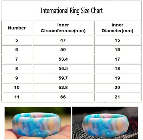 Женски прстени моден сино облак акрилик совпаѓачки прстен шарен дебел прстен накит едноставен стил сино облак лакис прстени венчален прстен