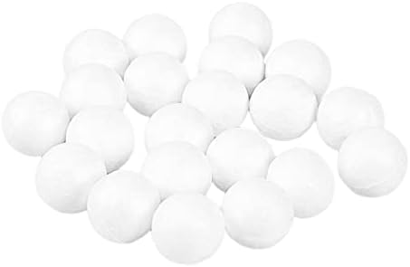 Бела топка од бела пена, мазна тркалезна сфери, топки со украси DIY рачно изработени DIY топка за изработка