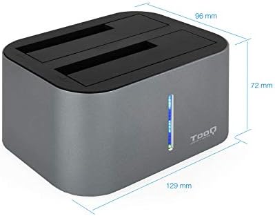 TOOQ TQDS - 805g Докинг Станица Докинг Станица Со Двојна BAY SATA за 2,5 Инчи И 3,5 Инчни Дискови, USB 3.0 / USB 3.1 Gen1, Компатибилен