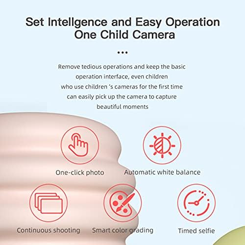 Xixian A1 Детска камера 20MP селфи дигитална видео камера за деца со 2 инчи IPS екран со двојни фотоапарати 32G TF картички налепници за девојчиња