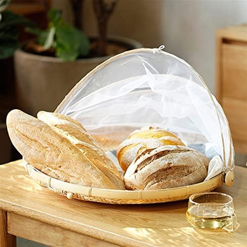 IESEBWP керамички чаша рачно изработена бамбус ткаена корпа за прав што се изложи пикник корпа за леб за леб за леб за леб за леб за леб за