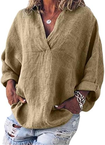 Andенски летни маици за летни V на вратот Основни маички врвови на лилјак Туника пуловер маички блузи блузи блузи