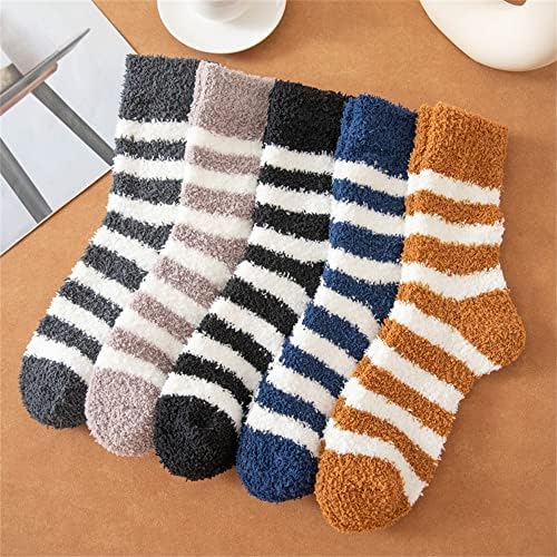 Sawqf машки чорапи шарени дебели кадифни топло чорапи есен зимска мека пријатна обична средна цевка машки чорапи момчиња
