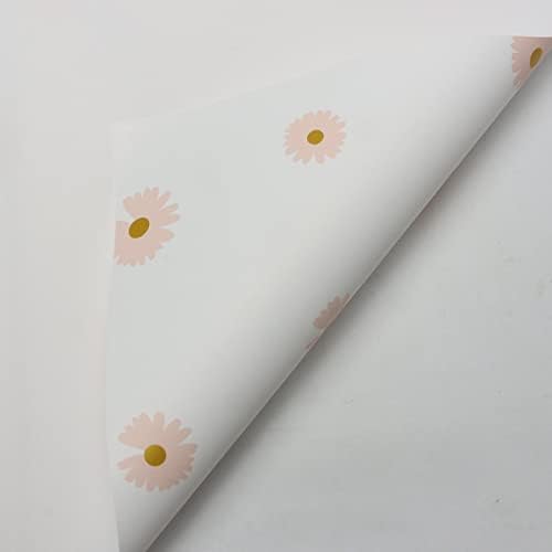 Hoxekle 20pcs Малиот Дејзи корејски стил Цвет за завиткување на хартија за хартија за пакување оригами хартија за хартија од 58х58 см