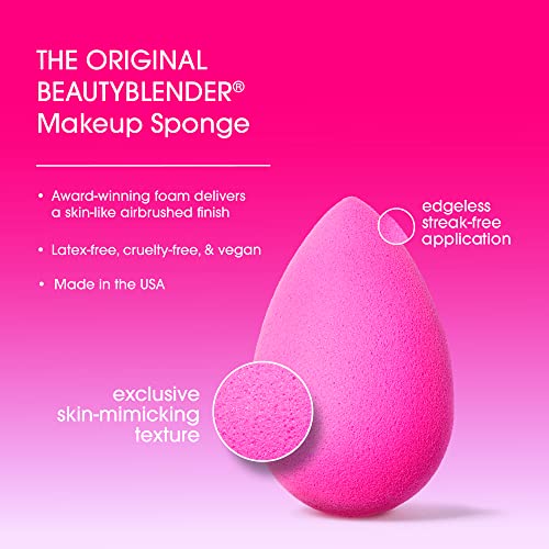 BeautyBlender Disgglow Inferno, 5-парчиња сет-2 сунѓери за шминка, чистење на сунѓер и четки, чистење на силиконски мелење,