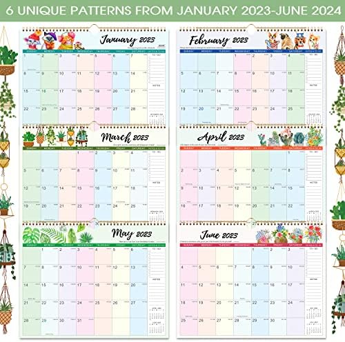 Календар 2023-2024-Ѕиден Календар 2023-2024, јануари 2023 - јуни 2024 година, 14,7 € 11.6 , 18 Месечен Календар Со Изобилство Шарени