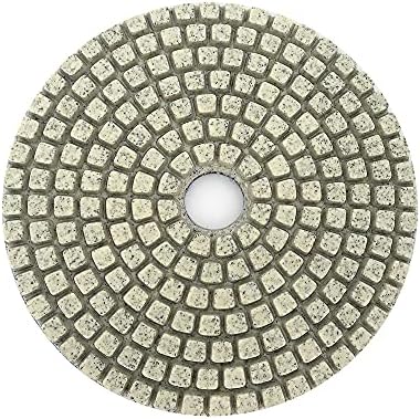 Подлога за полирање со дијаманти од 10 парчиња 4inch 100мм влажни флексибилни бели полициски влошки за камен бетонски под од делови XMeifei