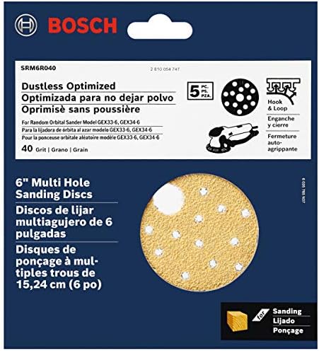 Bosch SRM6R040 5 компјутер. 6 во. 40 дискови со мулти-дупки за пескарење на кука и јамка