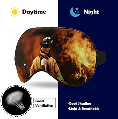 Пожарникар Во Пожар Маска За Очи За Спиење Мека Смешна Сенка За Очи Маска За Спиење Со Врзани Очи Маска За Спиење За Патување