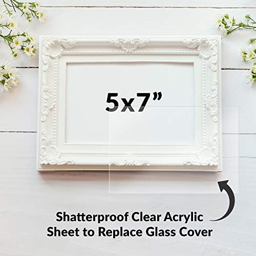 Acrylic Simbalux Acrylic Lese Clean Cast Plexiglass 5 ”x 7” дебели пакувања од 10 транспарентна пластична стаклена плоча со плекси со