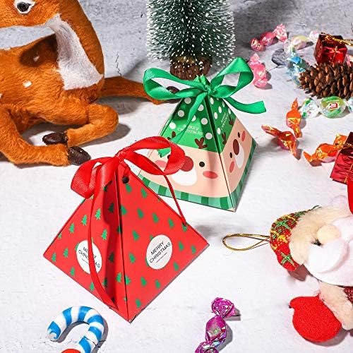 Налепници За Календар За Божиќни САМОДОВЕРБИ Направете Свои Налепници за Броеви 1 до 24 со Кутии За Бонбони Од Дедо Мраз За Празнични Новогодишни