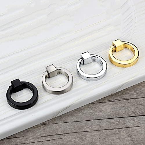 Златни/сребрени/црни врата со тропање се рачки на прстенен цинк легура рачки на вратите влече копчиња за фиоки за мебел за хардвер -