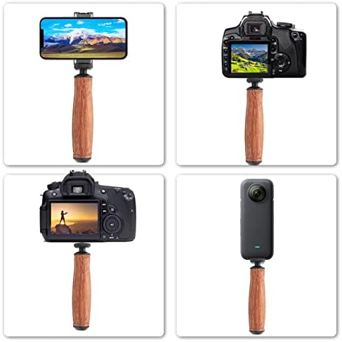 Поддршка за поддршка на камерата Поддршка за монтирање на дрвена рачка со 1/4 инчи машка завртка или дигитална видео камера за камера