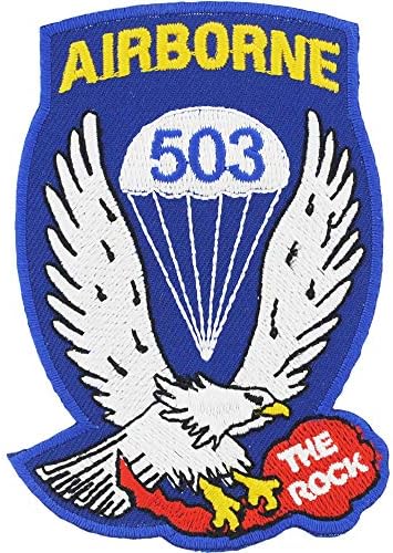 Армијата на Соединетите држави 502. падобран пешадиски полк везена лепенка, со лепило за железо