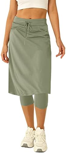 Womenените 20 Тениско здолниште со должина на коленото со вградено во нозе голф здолништа со здолништа со џебови со џебови