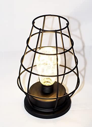 Светилка за биро на куа, ламба управувана со батерии, безжични ламби за маса за спална соба, кревет, кампување на отворено, црно