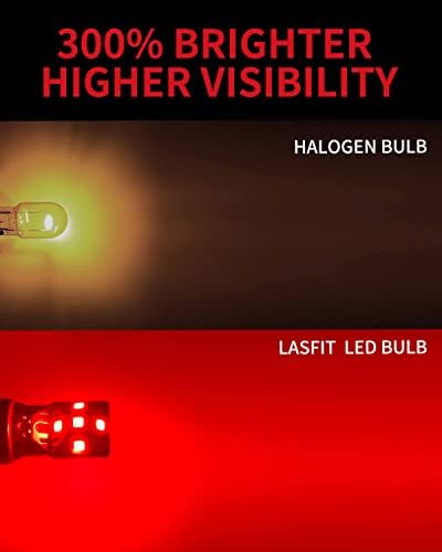 LASFIT 2x 7440 LED Сијалица Килибар + 2x 7443 LED Кочница Опашка Сијалица, Вкупно 4 Супер Светла LED Светилки