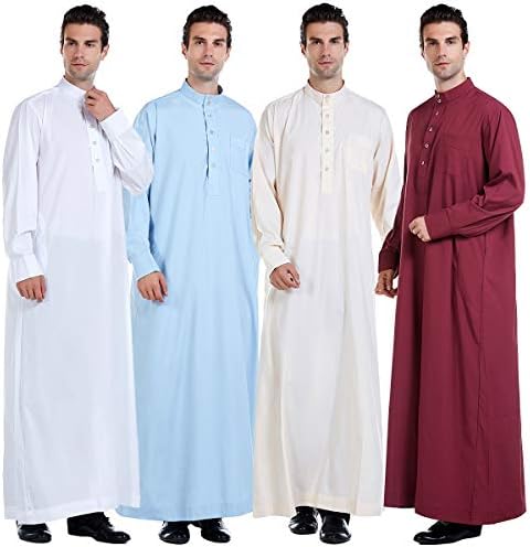 Машка Муслиманска Облека Издржлива Наметка Од Кафтан Во Дубаи Долга Наметка Етничка Облека, Мека Наметка од 1 парче
