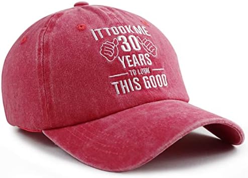 Nxizivmk ми требаа 30 години да ја изгледам оваа добра капа за жени мажи, смешно прилагодлив вез на 30 -ти роденден Бејзбол капа