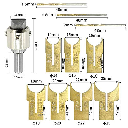 Дрвена мушка производител на вежбање бит - 18 парчиња 14-25мм карбид дрва топка за мелење на сечилото за мелење постави цврстина монистрато