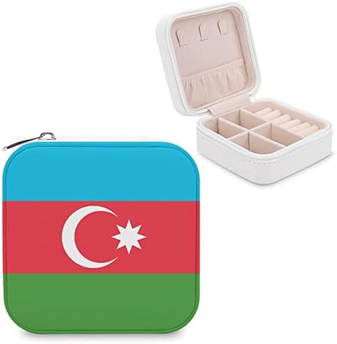 Знаме На Азербејџан Организатор На Кутија За Накит Стп Држач За Чување Кожа За Прстен Приврзок Обетка Ѓердан Нараквица Кутии