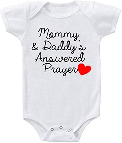 Мојсеј мама и тато одговориле на молитвен памук бебе едно парче краток ракав симпатична каросерија 0-12 месеци