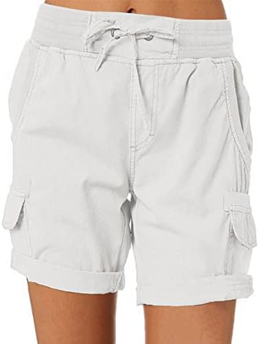 Миашуи кратки јакни за жени модни жени карго шорцеви летни лабави пешачки шорцеви со џебови женски шорцеви тексас