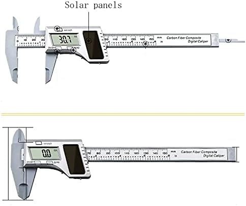 UXZDX КУЈУКС Соларна Пластична Дебеломер Електронски Дигитален Дисплеј 0 - 150мм Мини Дебеломер Мерење Верние Дебеломер Алатка За Мерење