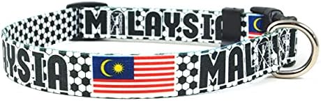 Јака на кучиња | Фудбал | Futbol | Знаме на Малезија | Xtra голем, голем, среден, мал, екстра мал | Направено во САД | Подарок за фудбалски
