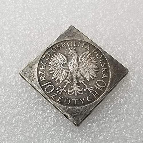 Антички Занаети 1863-1933 полски Месинг Сребрена е Стара 1154коин Колекција Комеморативна Монета