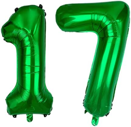 Шикуер Број 17 Балони 32 Инчен Дигитален Балон Азбука 17 Ти Роденден Балони Цифра 17 Хелиум Балони Големи Балони За Роденденски Материјали