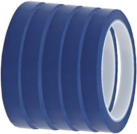 X-gree 5pcs 15 mm ширина 164ft должина Едно-странична електрична изолирана леплива лента сина (5 парчиња 15мм Ancho 164ft longitud cinta