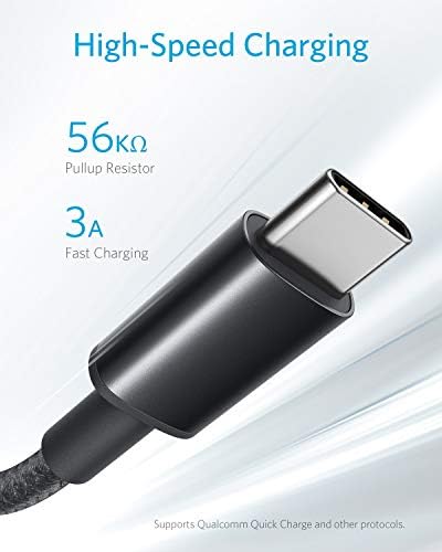 Anker USB C Кабел [2Pack, 6ft], USB A ДО USB C Полнач Кабел, Премиум Најлон Кабел за Полнење &засилувач; Anker USB C Кабел [2Pack, 3ft], USB