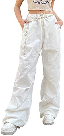 Женски широки карго панталони обични прилагодливи џокери за прицврстување на џокери со џокери панталони панк улична облека