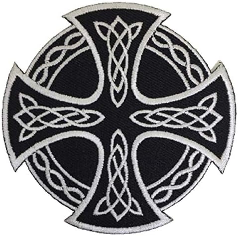 Xomise келтски крст ирски британски симбол келтски јазол извезена шива на железо на закрпи